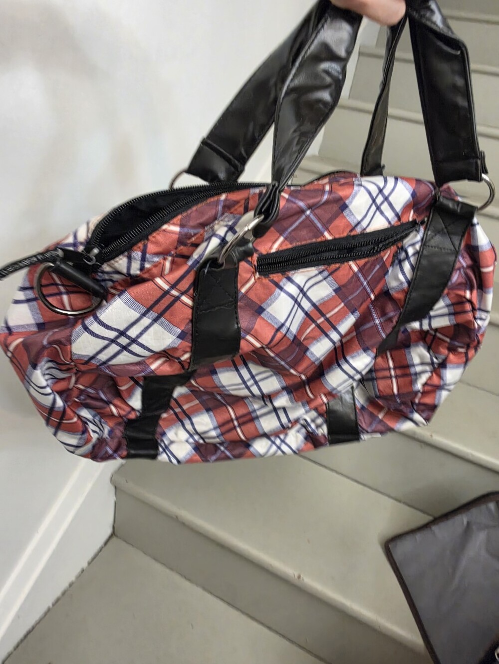 Kavu Plaid Small Duffle Bag